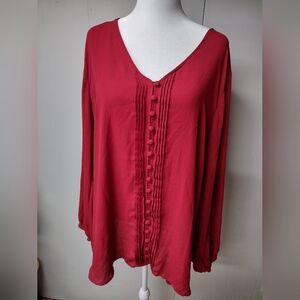 Torrid Red Blouse Size 4